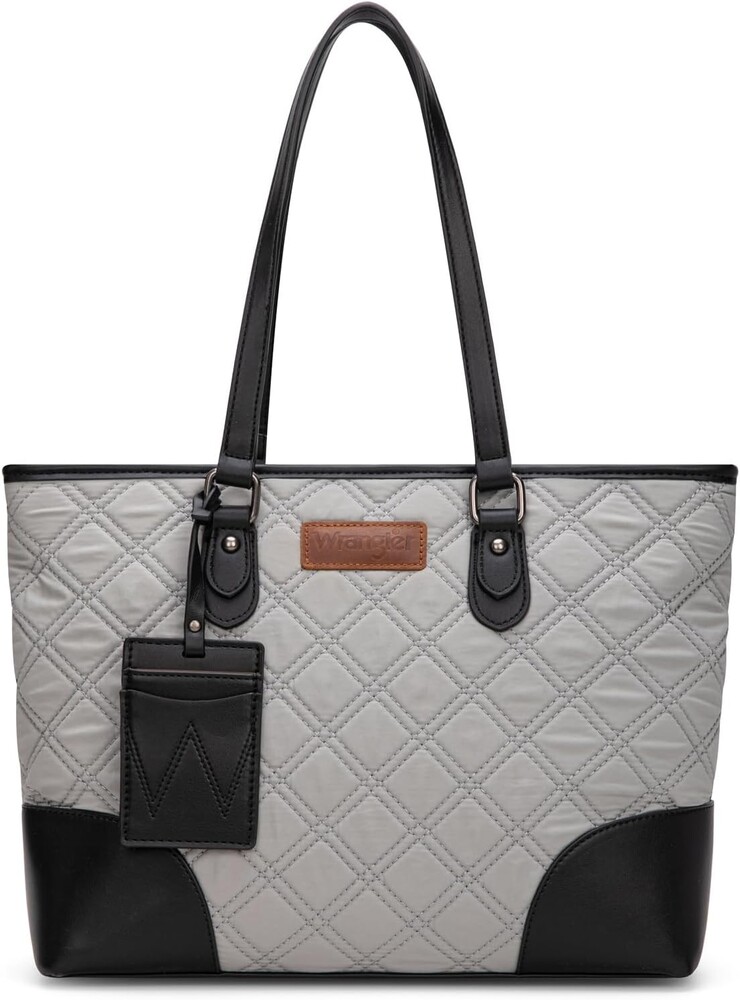 Wrangler Puffer Tote Bags for Women Medium Quilted Shoulder Bag for Work School Lifestyle Purse