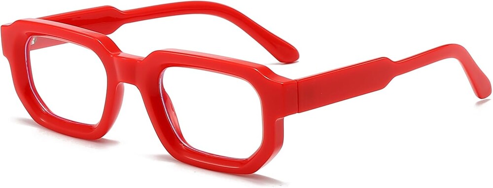 LJCZKA Square Blue Light Blocking Glasses for Men Women Thick Computer Glasses Anti Eyestrain for Reading Texting