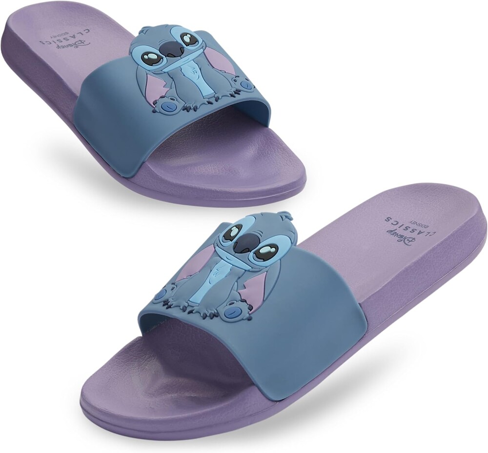 Disney Stitch Slides Girls Beach Shoes Pool Sandals Rubber Shoes Comfy Slides for Kids Summer Footwear Gifts for Girls