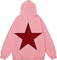 Aelfric Eden Star Hoodies Y2k Oversized Graphic Hoodies Aesthetic 90s Crewneck Sweatshirt Long Sleeve Pullover Tops
