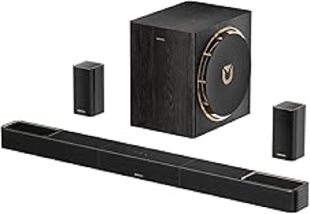 ULTIMEA Skywave X50 5.1.4ch Wireless Surround Sound System for TV, 760W Professional Sound Bar w/Dolby Atmos, 2 Wireless Surround Speakers & 8" Subwoofer, GaN Amplifier, 4K HDR Pass-Through, HDMI eARC