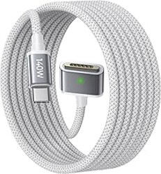 LISEN MacBook Charger USB-C to Magnetic 3 Cable (6.6FT) for M4/M3/M2 MacBook Pro Air M5 Charger, 140W Magnetic Safe 3 Cable Computer Laptop Cord for Pro (16"/14" 2026-2021) Air (15''/13'' 2026-2022)