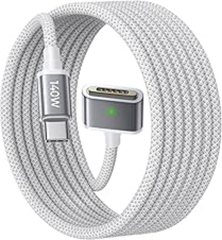 LISEN MacBook Charger USB-C to Magnetic 3 Cable (6.6FT) for M4/M3/M2 MacBook Pro Air M5 Charger, 140W Magnetic Safe 3 Cable Computer Laptop Cord for Pro (16"/14" 2026-2021) Air (15''/13'' 2026-2022)
