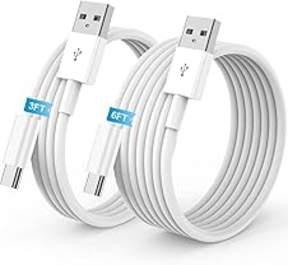 USB to USB C Cable, 2Pack [3FT+6FT] Car Carplay Charging for iPhone 17 Charger Cord, for Apple 17 Air/16/15/Pro/Pro Max/Plus USB A to Type C Cable, for iPad Pro 12.9/11, Air 5th/4th Gen