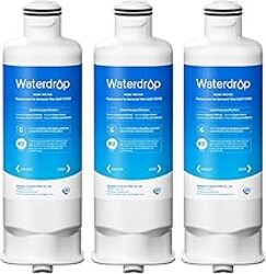 Waterdrop DA97-17376B Replacement for Samsung® HAF-QIN/EXP, DA97-08006C, RF28R7201SR, RF28R7351SG, WD-F45, Refrigerator Water Filter, 3 Filters