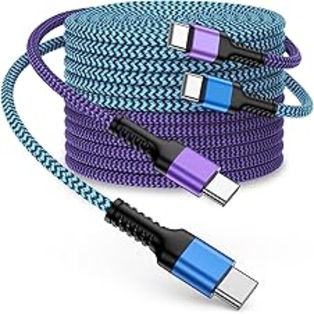 iPhone 15/16/17 Fast Charger Cable 10ft, Extra Long Braided Type C to C Power Cord Fast Charging for Apple iPhone 17/17e/16 Pro Max/16e/15/15Pro Max/15, iPad Pro Air Mini, Galaxy S26/S25, Pixel 10Pro