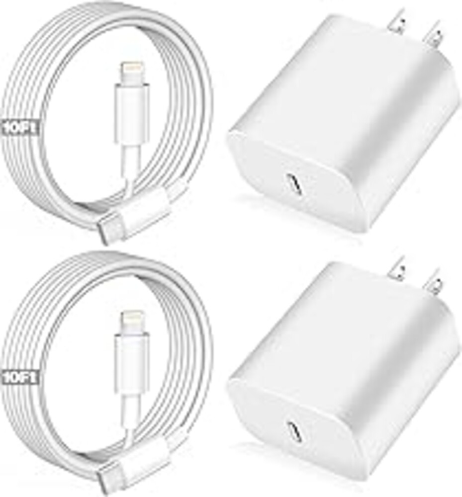 iPhone Fast Charger,Apple Charger Super Quick iPhone Charger Fast Charging,2Pack 10FT Long Type-C to Lightning Cable Cord USB C Wall Charger Block Adapter for iPhone 14 13 12 11/13Pro Max/12Mini/XS/XR