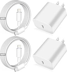 iPhone Fast Charger,Apple Charger Super Quick iPhone Charger Fast Charging,2Pack 10FT Long Type-C to Lightning Cable Cord USB C Wall Charger Block Adapter for iPhone 14 13 12 11/13Pro Max/12Mini/XS/XR