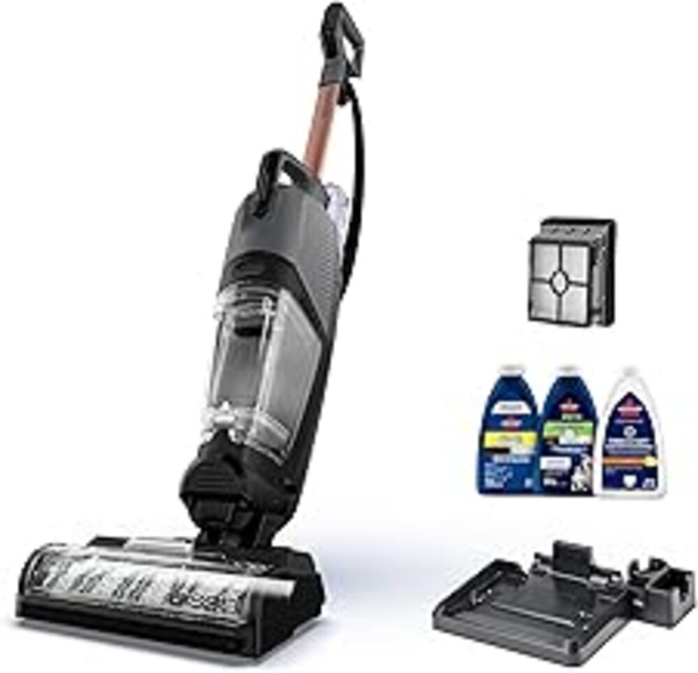 Bissell CrossWave HydroSteam Steam Mop, 3-in-1 Wet Dry Vacuum Mop with Steam Function, Hard Floor Cleaner Machine with Sanitize Formula, 35151