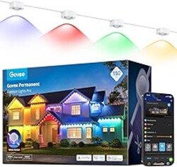 Govee Permanent Outdoor Lights Pro, 150ft with 90 RGBIC LED Lights for Daily and Accent Lighting, 75 Scene Modes for Outdoor Decor, IP67 Waterproof, Works with Alexa, Google Assistant, Matter, White