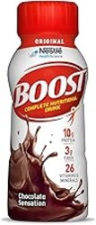 BOOST Original Ready to Drink Nutritional Drinks, Rich Chocolate, 8 Fl Oz Bottles (Pack of 24)