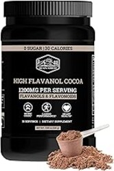 Black Forest High Flavanol Cocoa Powder (1200mg Flavanols & Flavonoids Supplements)10X More Flavanols (Epicatechin) Than Cocoa & 600mg of Epicatechin Supplement for Heart Health, Nitric Oxide & Energy