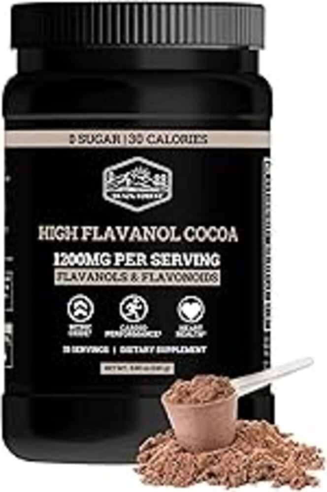 Black Forest High Flavanol Cocoa Powder (1200mg Flavanols & Flavonoids Supplements)10X More Flavanols (Epicatechin) Than Cocoa & 600mg of Epicatechin Supplement for Heart Health, Nitric Oxide & Energy