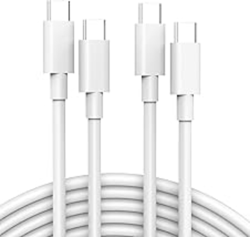 USB C to USB C Cable (2-Pack, 6.6ft) for MacBook Air/Pro Charger, iPad Pro 12.9/11 inch, iPad Air 5/4, Mini 6, iPhone 17/16/15, Pixel, Galaxy S25/S24, Switch 2, Type C Fast Charging Cord