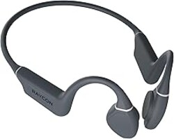 Raycon Everyday Bone Conduction Headphones Bluetooth - Open Ear Running Headphones, Sweat & Water-Resistant Earbuds with Mic for Sports & Workouts, 13hr Playtime (Gray)