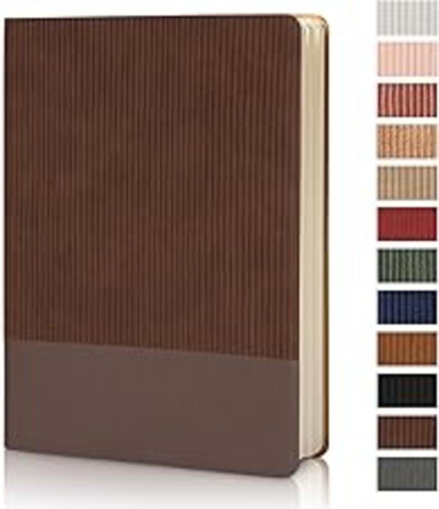 TSFPapier Lined Journal Notebook for Work College Ruled Note Book 5.79"x8.27" A5 PU Leather Daily Journaling 216 Pages for Women Men Writing Home School Supplies Business (Coffee)