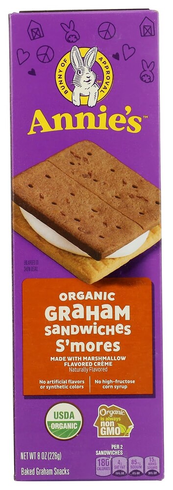Annie's Homegrown Organic S'mores Graham Sandwiches, 8 OZ