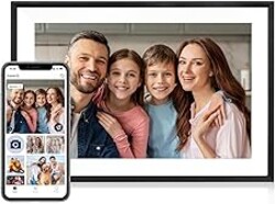 Digital Picture Frame, 10.1 Inch Picture Frame with 1280*800 HD IPS Touch Screen, Smart Digital Photo Frame Built-in 32GB Memory, Auto-Rotate Easy Setup to Share Photos or Videos via AiMOR APP (Black)