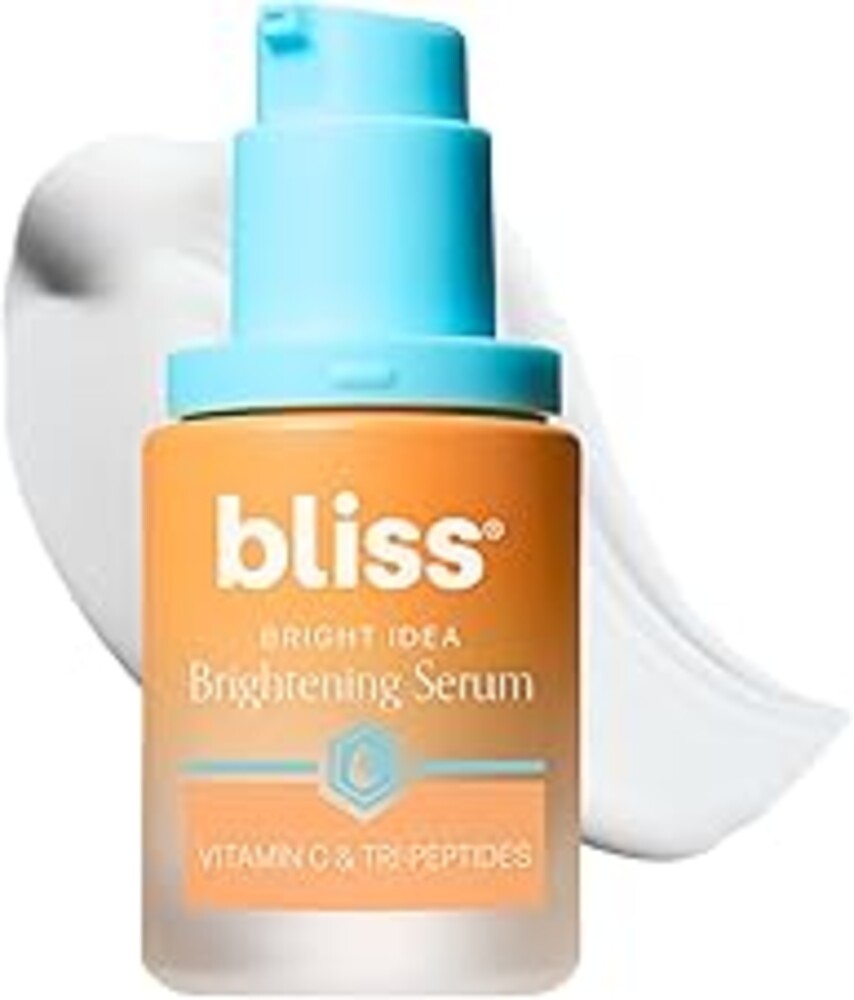 Bliss Vitamin C + Tri-Peptide Face Serum – Stabilized Vitamin C with Collagen-Boosting Peptide – Brightening Serum for Dark Spots, Fine Lines & Firmness – Hyaluronic Acid, Green Tea – 1 fl oz
