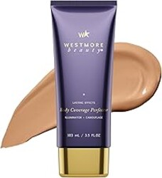 Westmore Beauty Body Coverage Perfector – Waterproof Leg & Body Makeup/Bronzer For Women - Best Tattoo Cover Up Makeup & Tattoo Concealer - 3.5 Oz Natural Radiance