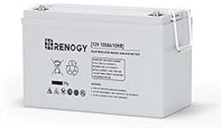 Renogy Deep Cycle AGM 12 Volt 100Ah Battery, 3% Self-Discharge Rate, 1100A Max Discharge Current, Safe Charge Appliances for RV, Camping, Cabin, Marine and Off-Grid System, Maintenance-Free