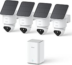 aosu T2 Ultra 4K Security Cameras Wireless Outdoor, 4 Cam Kit, Smart Home Security System with TrueColor Night Vision, AI Recognition & 360° Motion Tracking, Solar Power, Expandable 1TB Local Storage