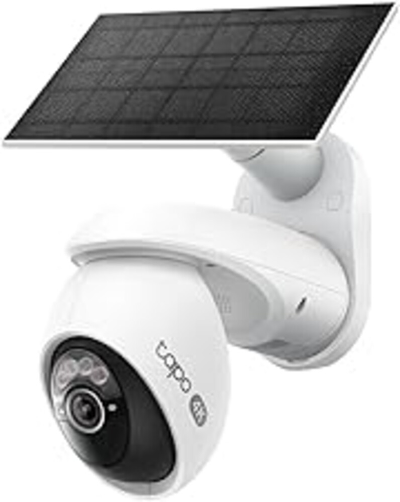 Tapo 4K Outdoor Pan/Tilt Wireless Security Camera - Battery with Solar Charging, 360° Motion Track, 24/7 Capture, Person/Vehicle Detection, Subscription-Free Local Storage or Optional Cloud, C660 KIT