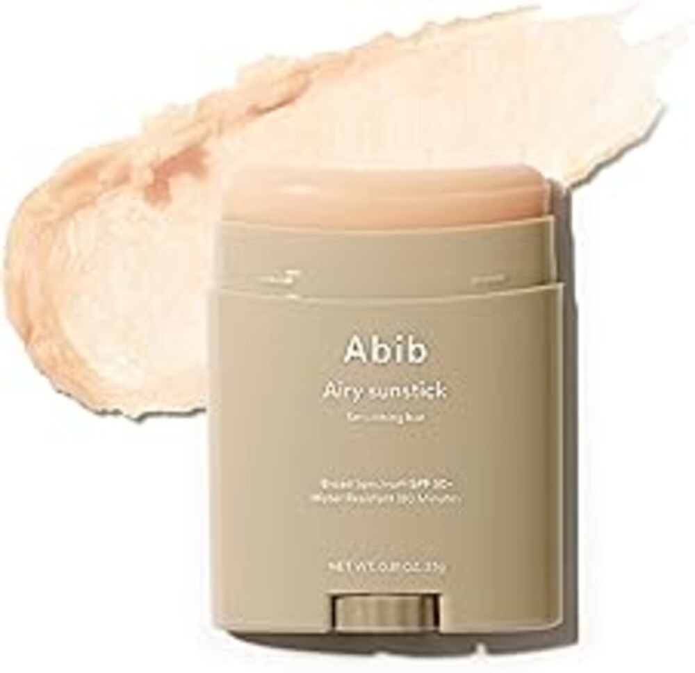 Abib Airy Sunstick Protection Bar SPF50+ Broad Spectrum, Semi-Matte Sunscreen Stick for Oily & Combination Skin, No White Cast, Water-Resistant, Korean Sunscreen, 0.81 oz / 23 g