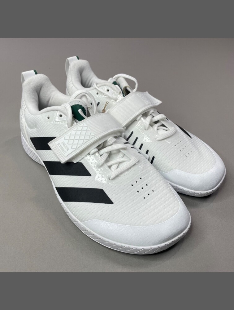 NEW Adidas Shoes Mens 7 white black total athletic weight lifting gym training
