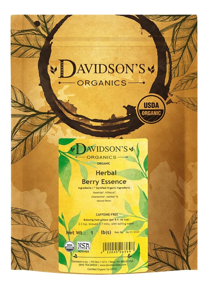 Davidson's Tea Bulk, Herbal Berry Essence, 16-Ounce Bag