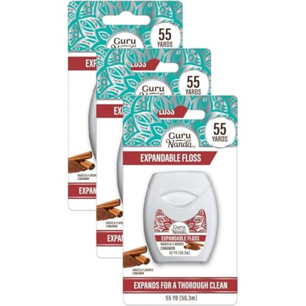 GuruNanda Dental Floss, Cinnamon, Pack o