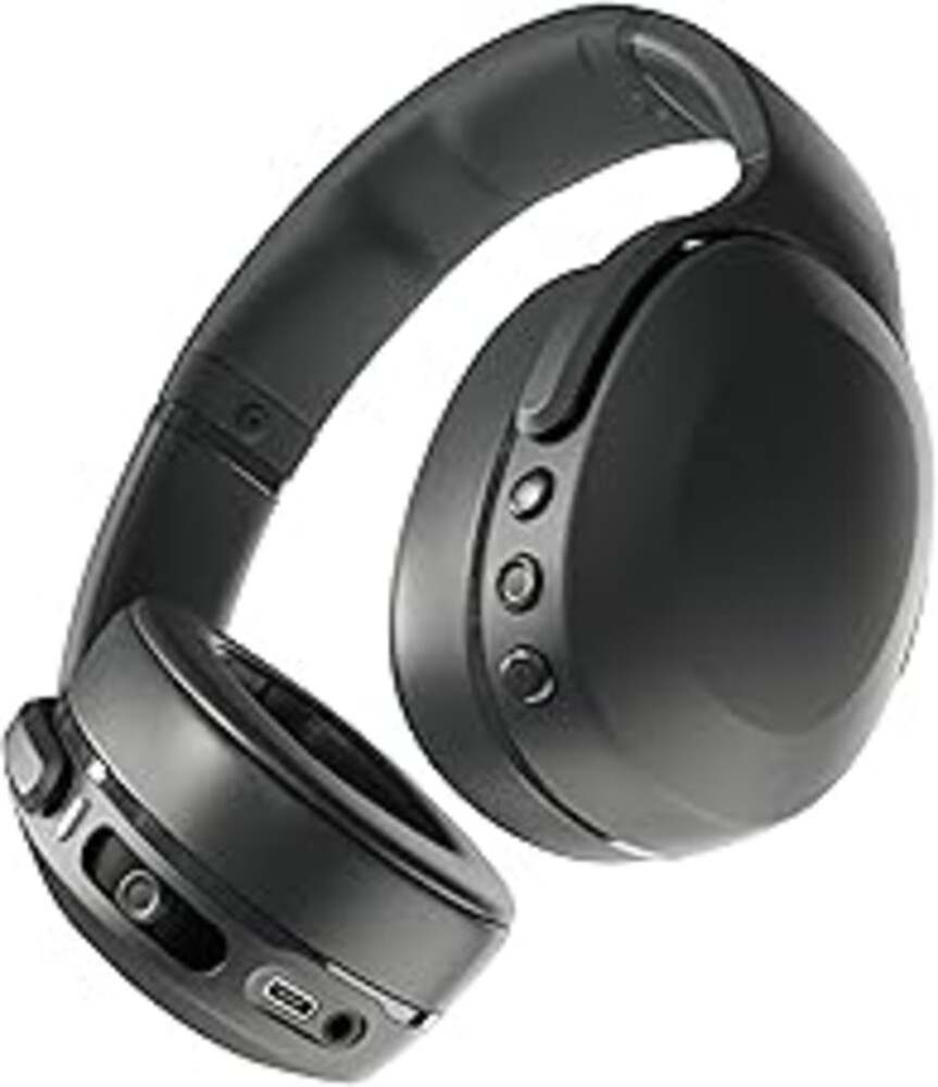 Skullcandy Crusher Evo Wireless Bluetooth Headphones with Multi-Sensory Bass, Noise Isolating Over-Ear Fit, Up to 40 Hours Battery, Microphone for iPhone Android - True Black