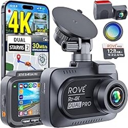 ROVE R2-4K Dual PRO Dash Cam Front and Rear, 4K+2K Dash Camera for Cars, Dual STARVIS 2 IMX678 + IMX675 Sensors, Free 128GB Card + CPL, WiFi 6 - up to 30MB/s Download Speed, 3" IPS, 24Hr Parking Mode