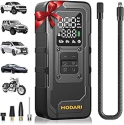 Tire Inflator Portable Air Compressor, Up to 160 PSI Car Tire Inflator, Cordless Air Pump, Portable Tire Pump with Gauge - Portable Tire Inflators for Car, Light Pickup, Bike and More