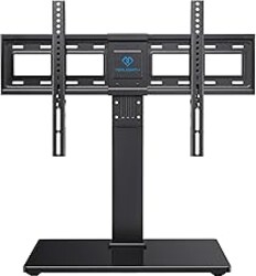 PERLESMITH Universal Swivel TV Stand Legs for 37-75 inch TVs, Height Adjustable Tabletop Mount Holds up to 99lbs, Television Table TV Stands for Livingroom & Bedroom, Universal VESA 600x400mm, PSTVS13