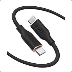 Anker USB C Cable, Type C Fast Charging Flow Cord for iPhone 1716/15 Series, MacBook Pro 2020, and More (USB 2.0,240W, 1 Pack, Black, 6FT)