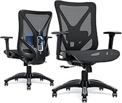 MOLENTS Ergonomic Office Chair, Mesh Computer Desk Chairs with Adjustable Lumbar Support, 3D Armrests, Tilt Function, Comfy Wide Seat, Swivel Executive Work Task Chair for Company and Home