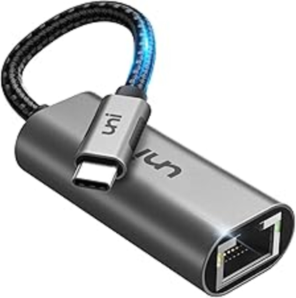uni USB C to Ethernet Adapter, Driver Free RJ45 to USB C [Thunderbolt 3/4 Compatible], 1Gbps Type-C Gigabit Ethernet LAN Network Adapter for MacBook Pro/Air, iPhone 15 Pro/Max, Dell XPS, Galaxy S8-S24