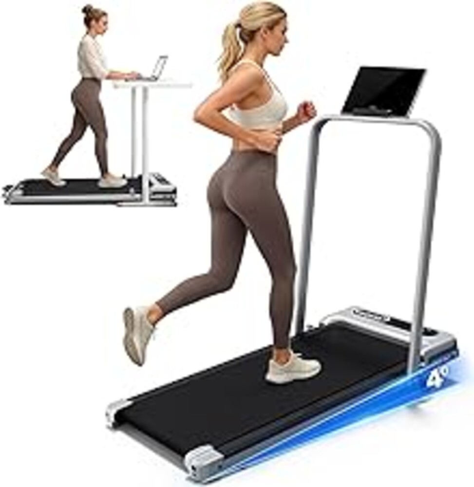 Yagud Walking Pad, Walking Pad Treadmill for Home Office, Portable Under Desk Treadmill with Remote Control and LED Display, Walking Jogging Running Machine