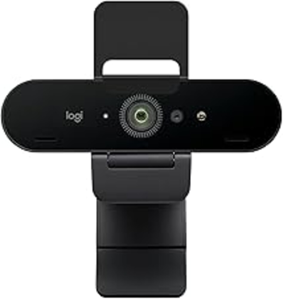 Logitech Brio 4K Webcam, Video Calling, Noise-Cancelling mic, HD Auto Light Correction, Wide Field of View, Windows Hello Works with Microsoft Teams, Zoom, Google Meet, PC/Mac/Laptop/MacBook/Tablet