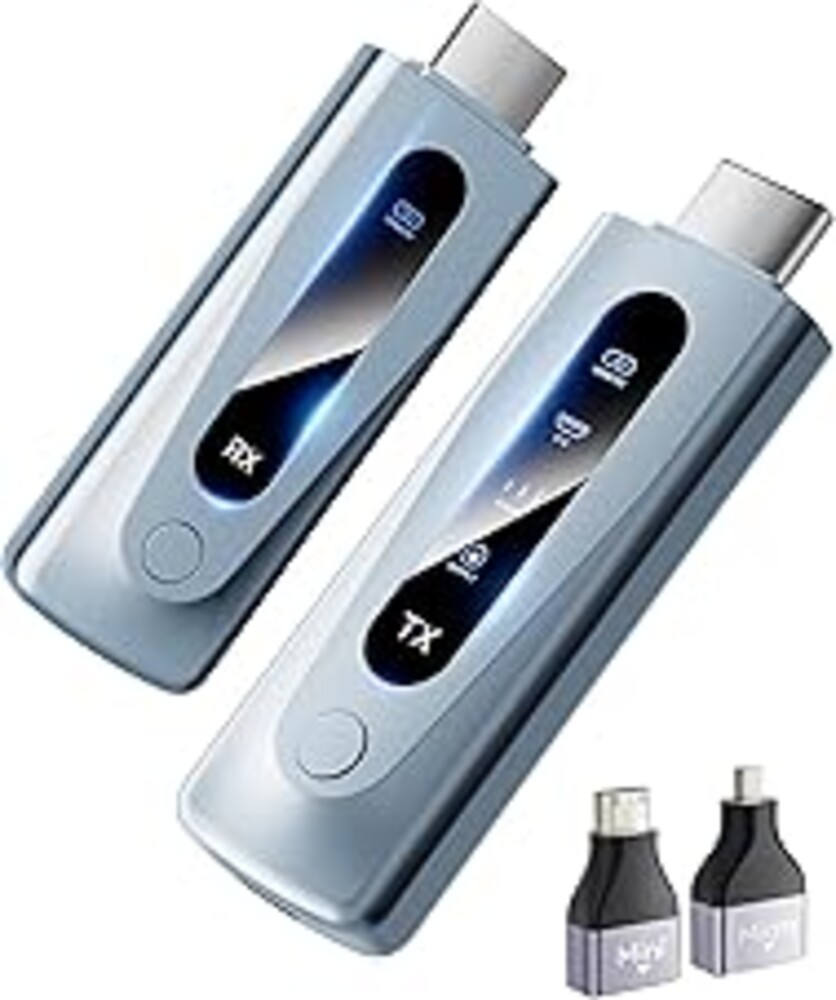 BRAIDOL 2025 Upgraded Wireless HDMI Transmitter & Receiver 328FT/100M, Plug & Play Portable 5G+2.4G Wireless HDMI Extender Kit for 4K Decode Input 1080P Output, for Audio to Monitor from Laptop/TV Box
