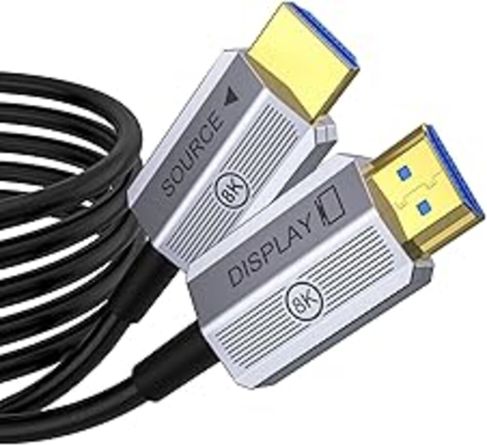 Fibopitcal 8K Fiber Optic HDMI Cable 100ft, 48Gbps Long HDMI 2.1 Cable 8K@60Hz/4K@120Hz, Ultra HD HDR, Directional (Source to Display), for PS5 4 3/Xbox/TV/Monitor/Laptop/Projector/Blu-ray