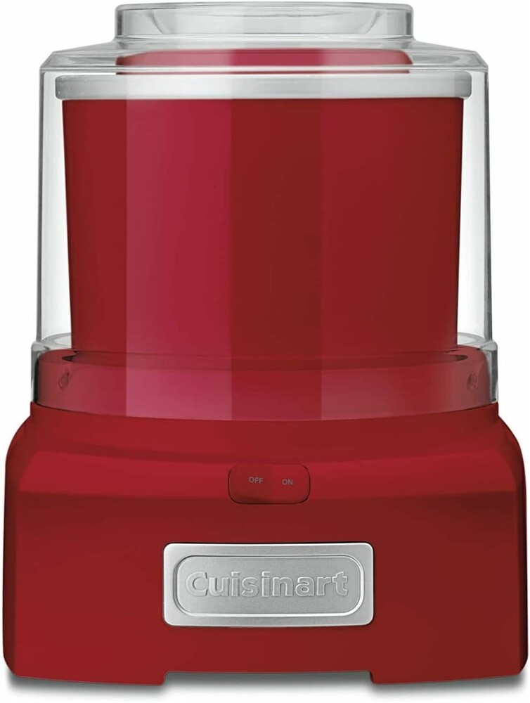 Cuisinart Ice Cream Maker Machine, 1.5 Quart Double Insulated Machine, Sorbet and Frozen Yogurt Maker, Ready in 20 Minutes, ICE-21RP1, Red