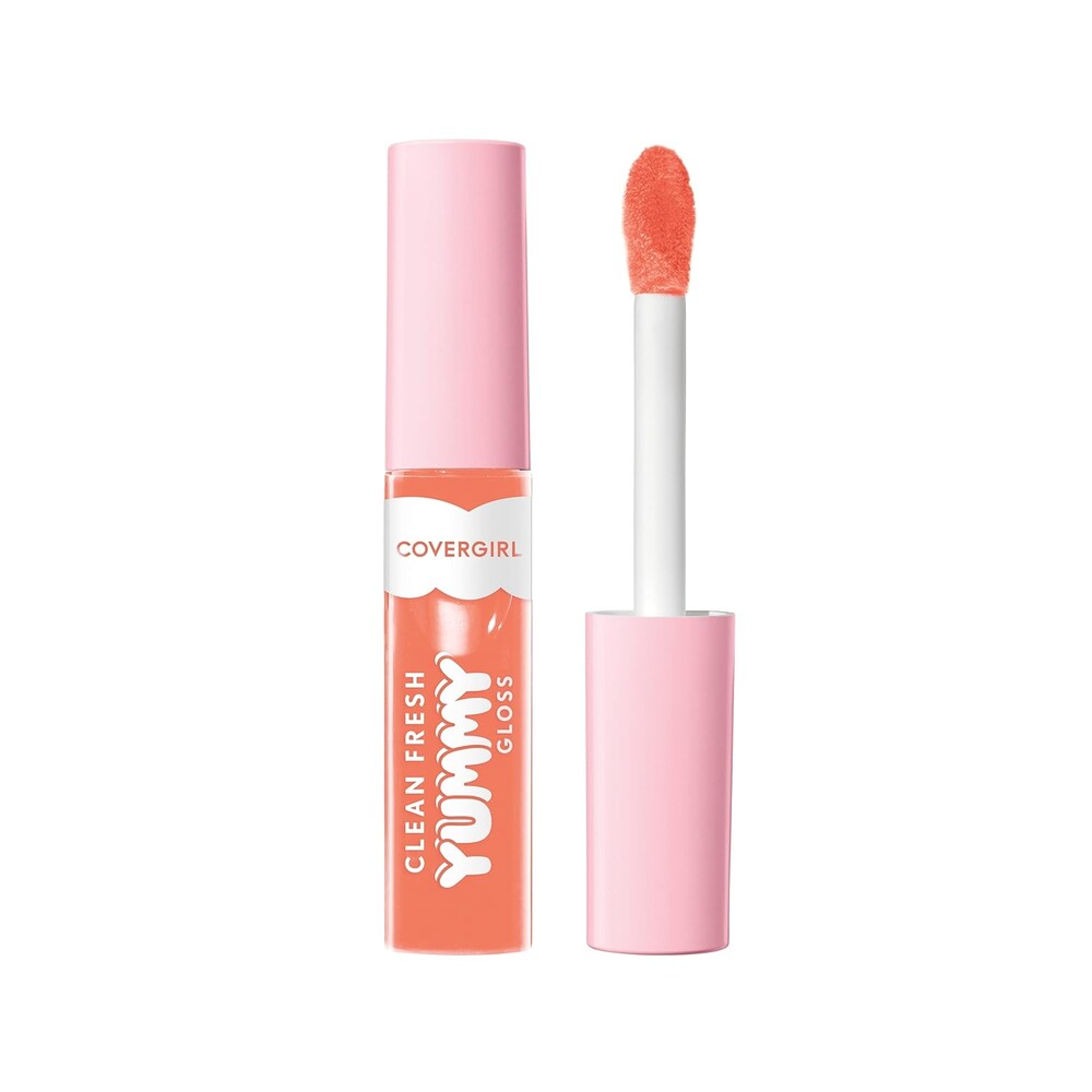 COVERGIRL Clean Fresh Yummy Lip Gloss, Sheer, Natural Scents, Vegan Formula - 550 My Main Squeeze, 0.33 fl oz