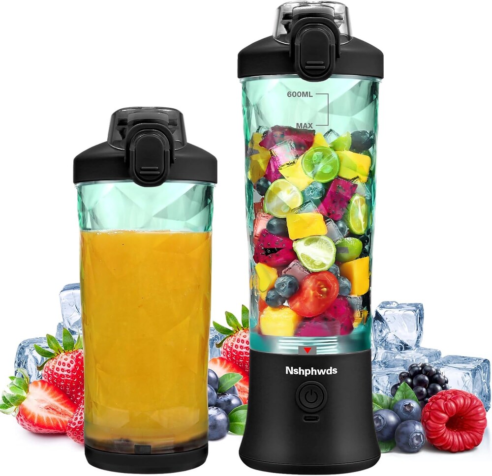 Portable Blender,Personal Blender for Shakes and Smoothies, Waterproof 20 oz BPA Free Juicer Cup for Outdoor ,Home, Gym, Office