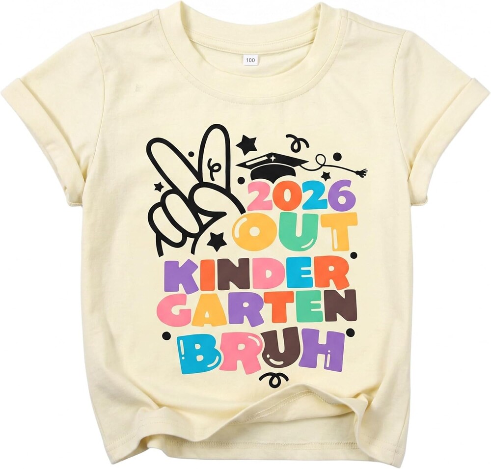 Kindergarten Graduation Shirt for Kids Girls Boys Peace Out Kindergarten T-Shirt 2026 Last Day of School Gift Tops
