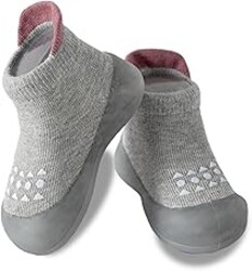 Hstyle Baby Sock Shoes Toddler Walking Shoes Infant Non-Slip Slippers Soft Rubber Sole Sneakers for Baby Boys Girls