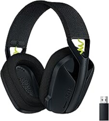 Logitech G435 Lightspeed & Bluetooth Wireless Gaming Headset - Lightweight Over-Ear Headphones, Built-in mics, 18h Battery, Dolby Atmos, PC, PS4, PS5, Nintendo Switch/Switch 2, Mobile - Black
