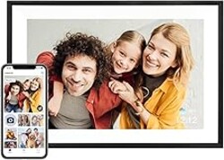 AEEZO Digital Picture Frame, 10.1 Inch Digital Photo Frame with 1280 * 800 HD IPS Touch Screen, Smart Digital Frame Built-in 32GB Memory, Auto-Rotate Easy Setup via AiMOR APP(Black)