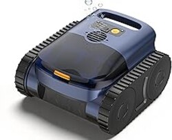 (2026 Upgrade) Pool Vacuum for Inground Pool & Above Ground Pool, Cordless Pool Cleaner with Smart Navigation, Self-Parking, LED Indicator, Wall&Waterline Cleaning Pool Robot up to 2150 Sq.ft